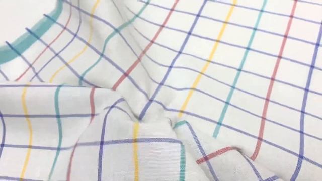 Холст полотенечный Цветная клетка (мятная кромка), ш.0,5м, лен-30%, хл-70%, 140 гр/м.кв АРТ 20080 смотреть онлайн