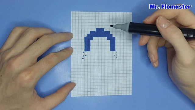Как Рисовать Синюю Птичку ? - Рисунки по клеточкам / How to Draw a Blue Bird? - Pixel art смотреть онлайн