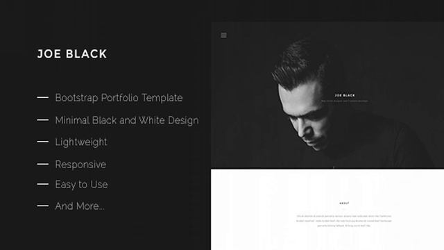 Joe Black-Bootstrap Portfolio Template | Themeforest Website Templates and Themes смотреть онлайн