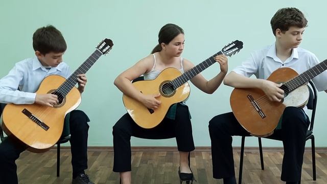 Трио гитаристов ЛИРА В Колосов Кубинский танец смотреть онлайн