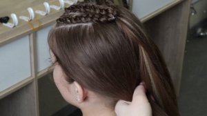 Объемный хвост из канекалона.  Летняя прическа