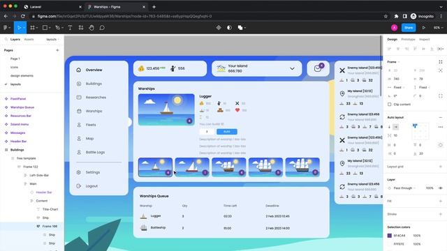 47th DevLog: Building a Browser-Based Game with Laravel 8, React JS, and TypeScript, add new design смотреть онлайн