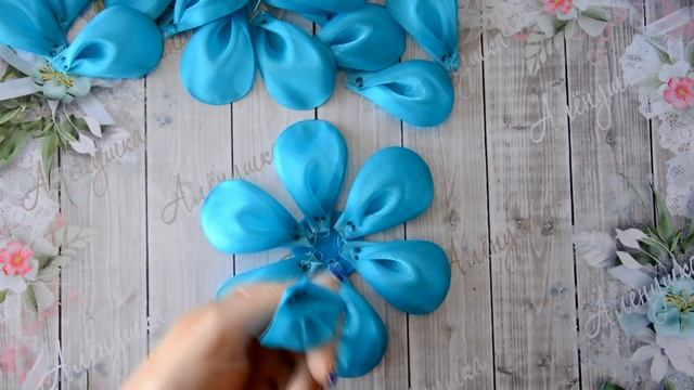 ПЫШНЫЕ БАНТИКИ ИЗ ЛЕНТ И ОРГАНЗЫ/ГИЛЬОШИРОВАНИЕ/КАНЗАШИ/LUSH RIBBON BOWS/KANZASHI смотреть онлайн