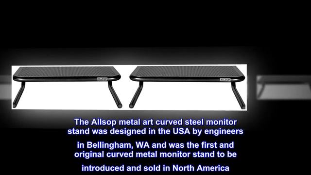 Allsop Metal Art Jr. Monitor Stand, 14-Inch wide platform holds 40 lbs with keyboard storage space смотреть онлайн