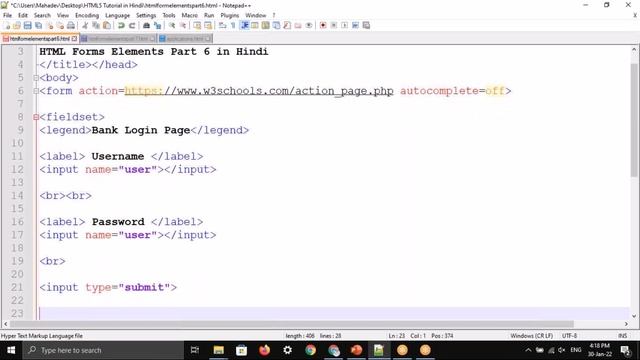 HTML Fieldset and Legend Tag | HTML Form Tutorial For Beginners | HTML Form Elements Part 6 in Hind смотреть онлайн