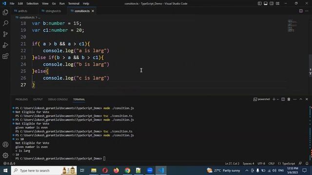 Part 8: Conditional Statements in TypeScript | Telugu смотреть онлайн