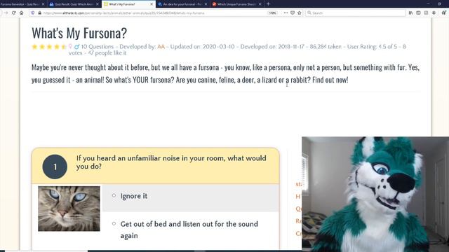 Fursona Tests ! What's your Furry Species ? смотреть онлайн