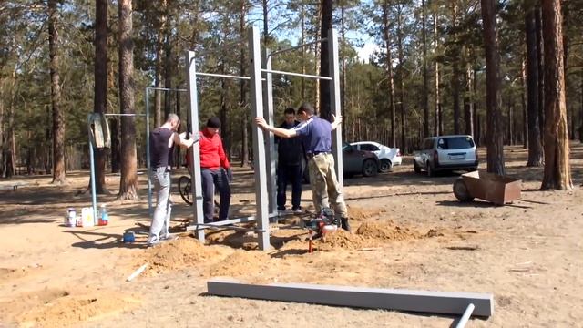 Площадка для воркаута своими руками смотреть онлайн
