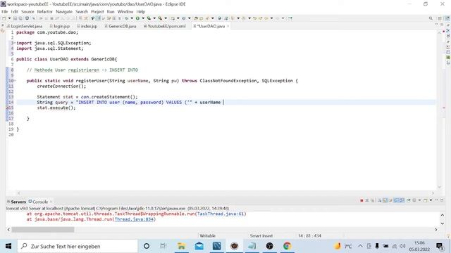 Java EE Datenbank INSERT | Java EE Tutorial deutsch смотреть онлайн
