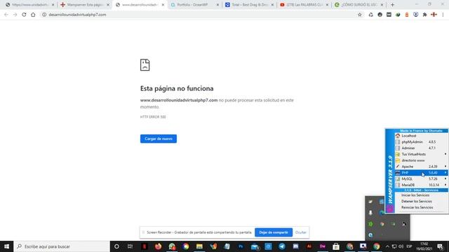 Wampserver : Esta pagina no funciona http error 500 смотреть онлайн