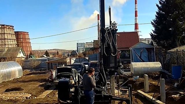 свайный мастер . работа новой установки собственного изготовления. смотреть онлайн