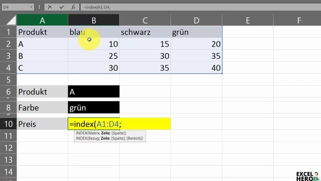 Excel INDEX & VERGLEICH Funktion in Kombination смотреть онлайн