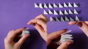 Как сделать лебедя из бумаги [Модульное оригами]