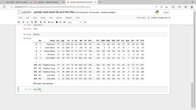 How to read excel file and html file using pandas in jupyter notebook смотреть онлайн