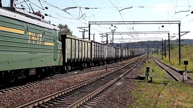Поезда на Транссибе. Участок Пермь - Екатеринбург. Самый красивый перегон на участке. Часть 1. смотреть онлайн