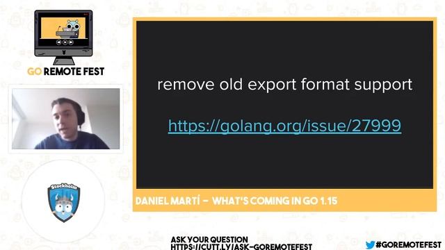 Go Remote Fest 2020: Daniel Martí - What's coming in Go 1.15 смотреть онлайн