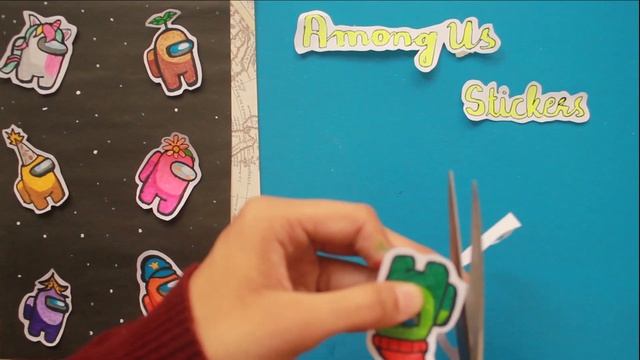 DIY 9 Among us Stickers | How to make your own Beautiful Among us Sticker By T Art & Craft смотреть онлайн