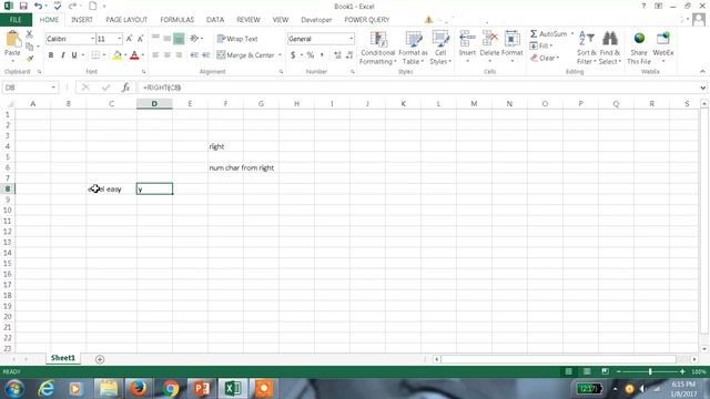 Excel 2013 Tutorial# 15 Right Function in excel смотреть онлайн