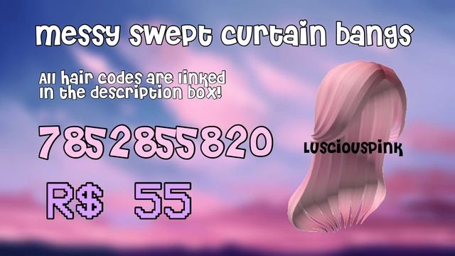 Aesthetic Pink Hair Codes for Roblox/Bloxburg смотреть онлайн