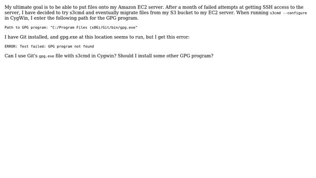Can Git GPG program be used for s3cmd? смотреть онлайн