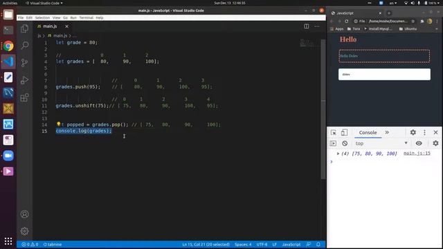 30 JavaScript Arrays Pop And Shift смотреть онлайн