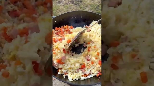 Рецепт ЖАРЕНОГО РИСА #еда #рецепты #videoshow смотреть онлайн