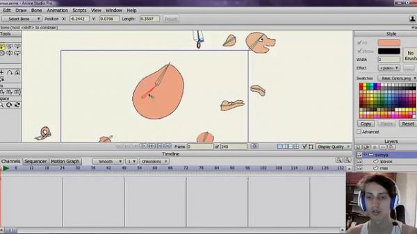 подготавливаем персонажей к анимации в anime studio pro 01 by Michael Lebedev