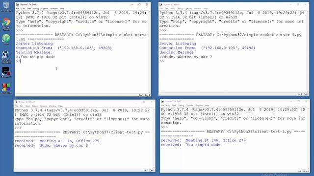 Sockets with Python - 5 - Two Way Chat смотреть онлайн