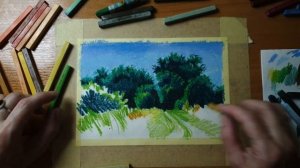 Как рисовать масляной пастелью