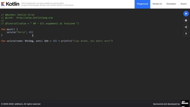 Kotlin Tutoria 9 - Argomenti di funzione смотреть онлайн