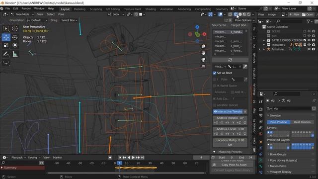 How to retarget auto-rig pro rig to a MIXAMO animation смотреть онлайн