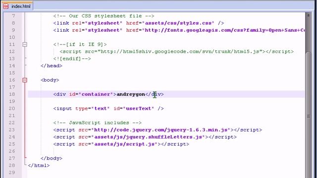 Видеоурок по настройке jquery плагина, создающего эффект печатного текста смотреть онлайн