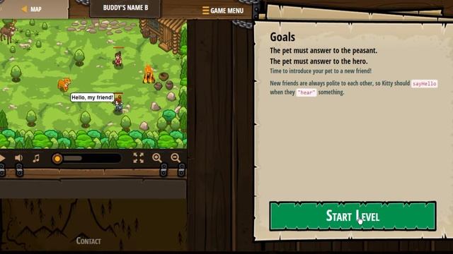 Buddy's Name B (practice) CodeCombat.Python. смотреть онлайн