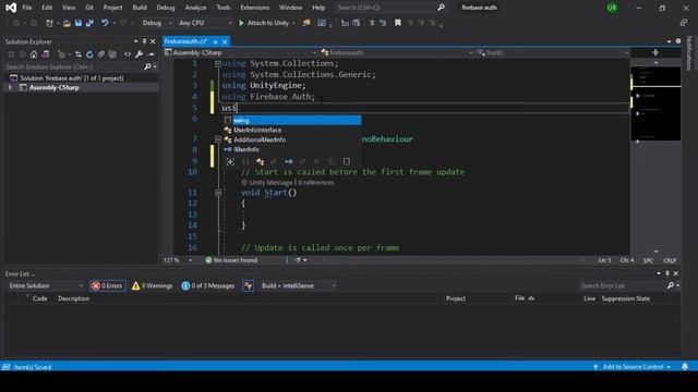 Firebase Authentication in unity with Email and Password Provider смотреть онлайн