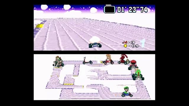 Mario Kart R SNES Hack Mushroom Circuit 50CC As Kirby! смотреть онлайн