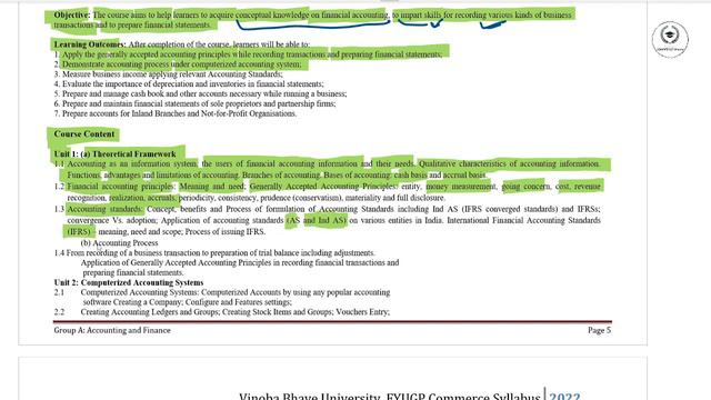 Vinoba Bhave University, Hazaribag/B.Com. Semester-1 Syllabus vbuhazaribag according to NEP смотреть онлайн