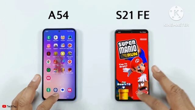 Samsung A54 vs Samsung S21 FE _ SPEED TEST مقارنة بين смотреть онлайн