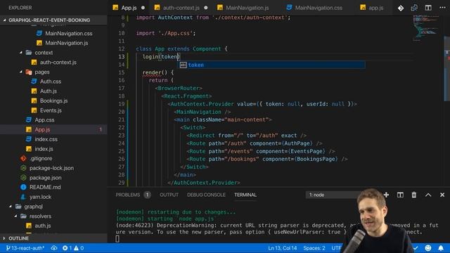 #14 Using the Token | Build a Complete App with GraphQL, Node.js, MongoDB and React.js смотреть онлайн