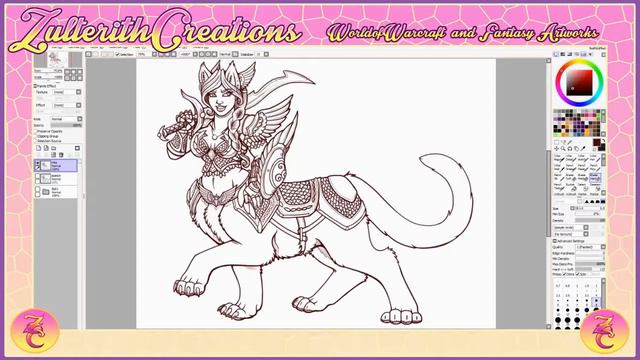 Lamia Paladin: DnD Speedpainting