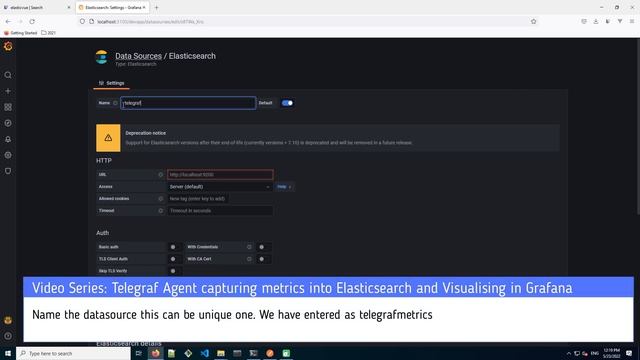 Telegraf - Elasticsearch - Grafana Datasource Setup смотреть онлайн