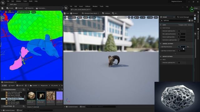 44 Оптимизация сцены на примере настройки плотности световых карт в Unreal Engine (Lightmap Density) смотреть онлайн