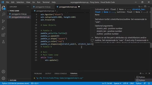Cara Membuat Game Ping Pong Sederhana dengan Turtle Module di Python Part 1 смотреть онлайн