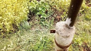 Установка телескопической мачты для антенны на даче.