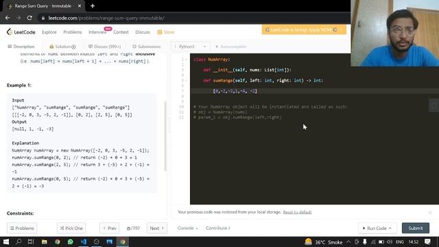303. Range Sum Query - Immutable | Leetcode | Python смотреть онлайн