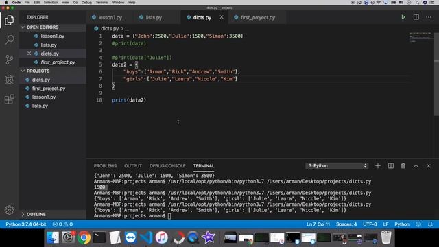 Python #6 Աշխատում ենք Dictionary դատա ստրուկտուրաների հետ #ծրագրավորում смотреть онлайн