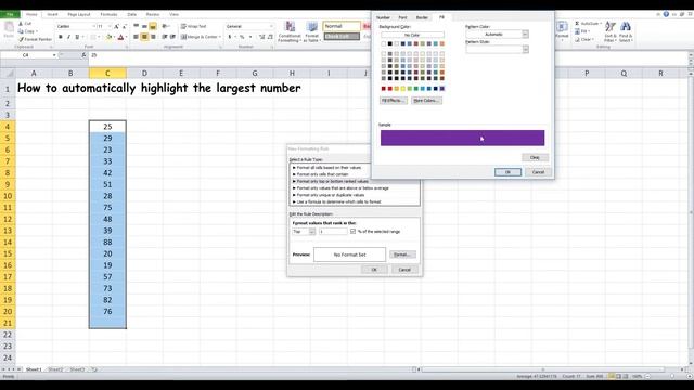 How to automatically highlight largest cell in Excel смотреть онлайн