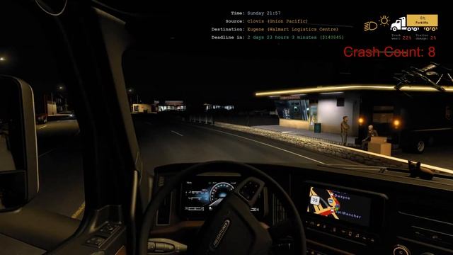 American Truck Simulator - Convoy Night with the Boyz смотреть онлайн