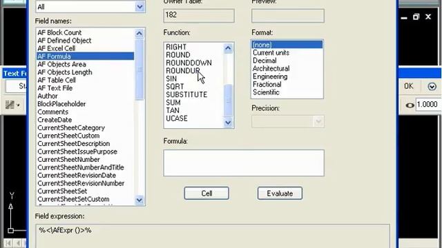 How to use ROUND / ROUNDUP / ROUNDDOWN in AutoCAD fields. смотреть онлайн