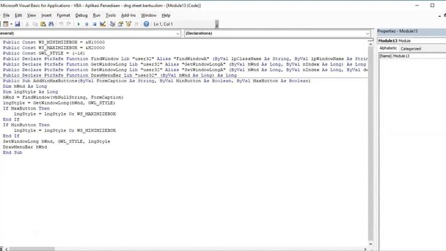Cara Menampilkan Tombol Minimize Maximize di Userform VBA смотреть онлайн