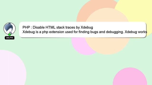 PHP : Disable HTML stack traces by Xdebug смотреть онлайн